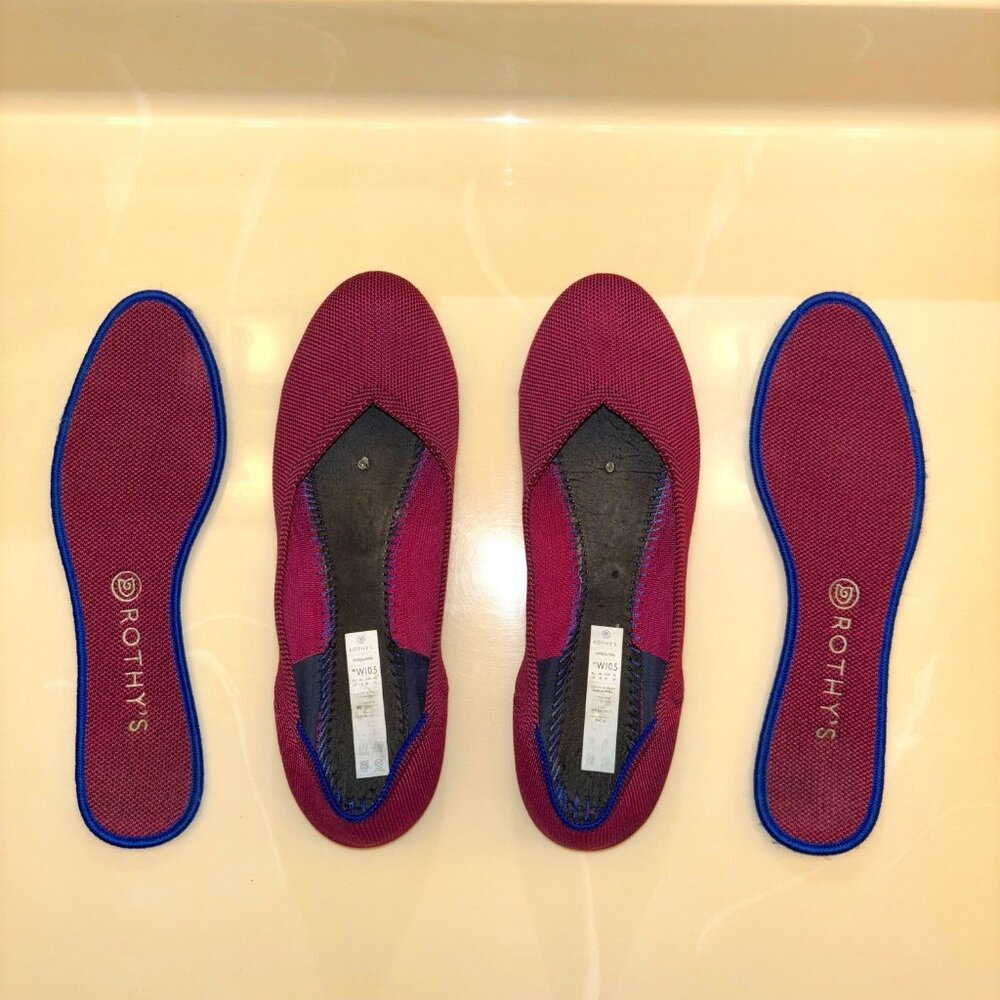 Rothy’s “The Flat” Round Toe in Magenta Size 10.5